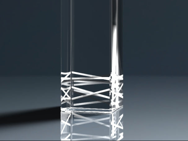 Eleganter Glaspokal Royal 3 mit hochwertiger Glasgravur, ideal für Auszeichnungen und besondere Ehrungen. Ein stilvolles und prestigeträchtiges Design, das den Erfolg perfekt zur Geltung bringt.