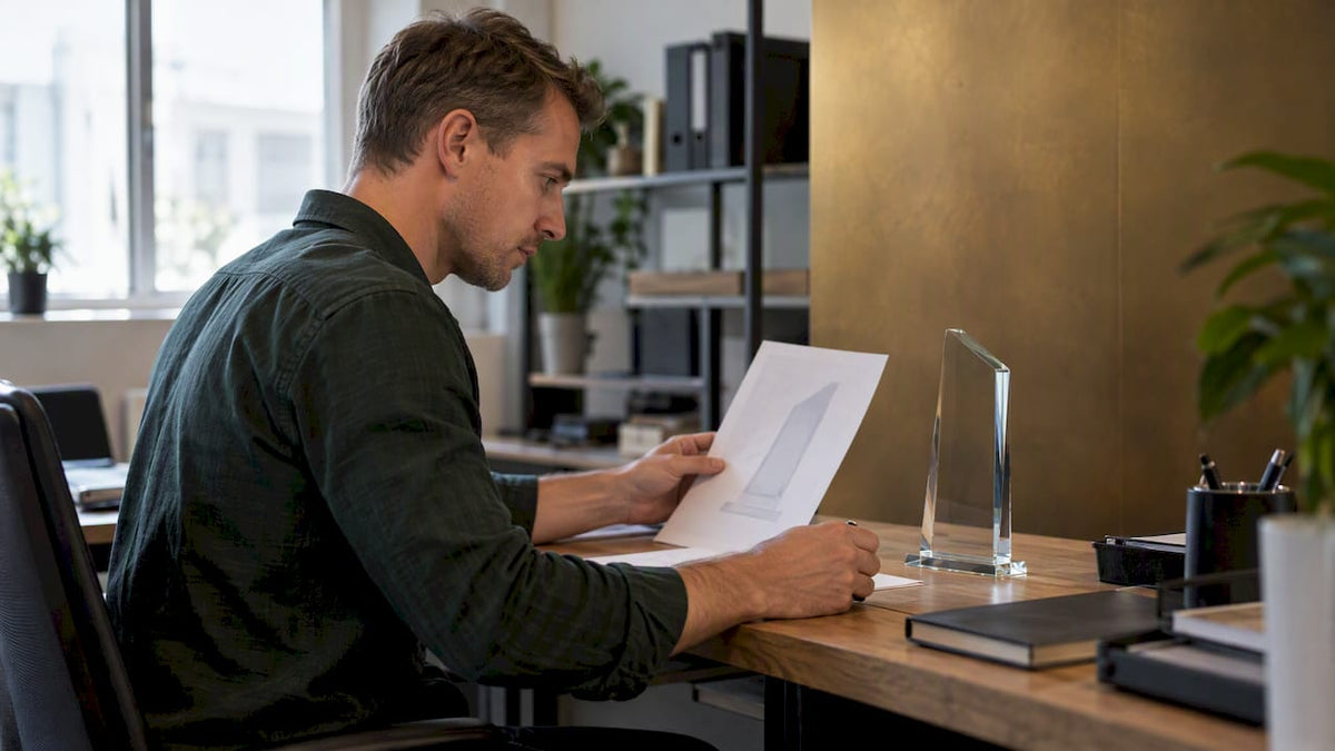Vor der Freigabe: Auftragsentwurf und Glas-Award