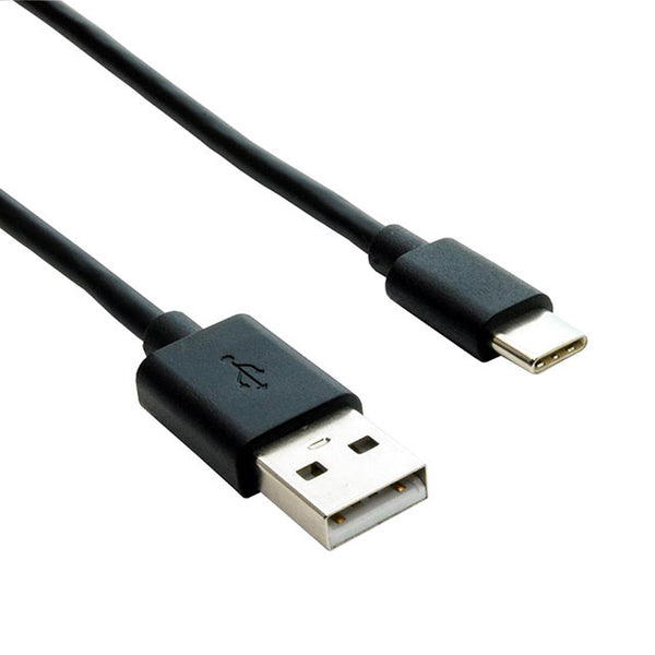 Black USB-C to USB-A cable for fast data transfer and charging