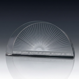 Trophy ARCUS aus Kristallglas – personalisierbarer Award, Produktansicht 3