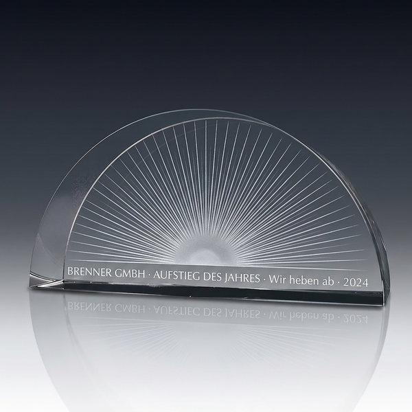 Trophy ARCUS aus Kristallglas – personalisierbarer Award, Produktansicht 3
