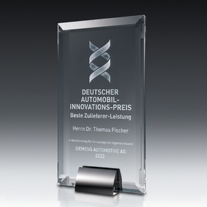 Trophy METRIX aus Kristallglas – personalisierbarer Award, Produktansicht 2
