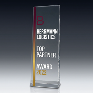 Trophy MONUMENT in crystal glass – customisable award, product view 3