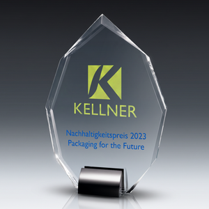 Trophy PEAK aus Kristallglas – personalisierbarer Award, Produktansicht 1
