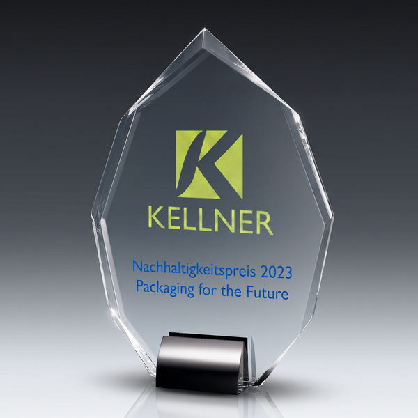 Trophy PEAK aus Kristallglas – personalisierbarer Award, Produktansicht 1