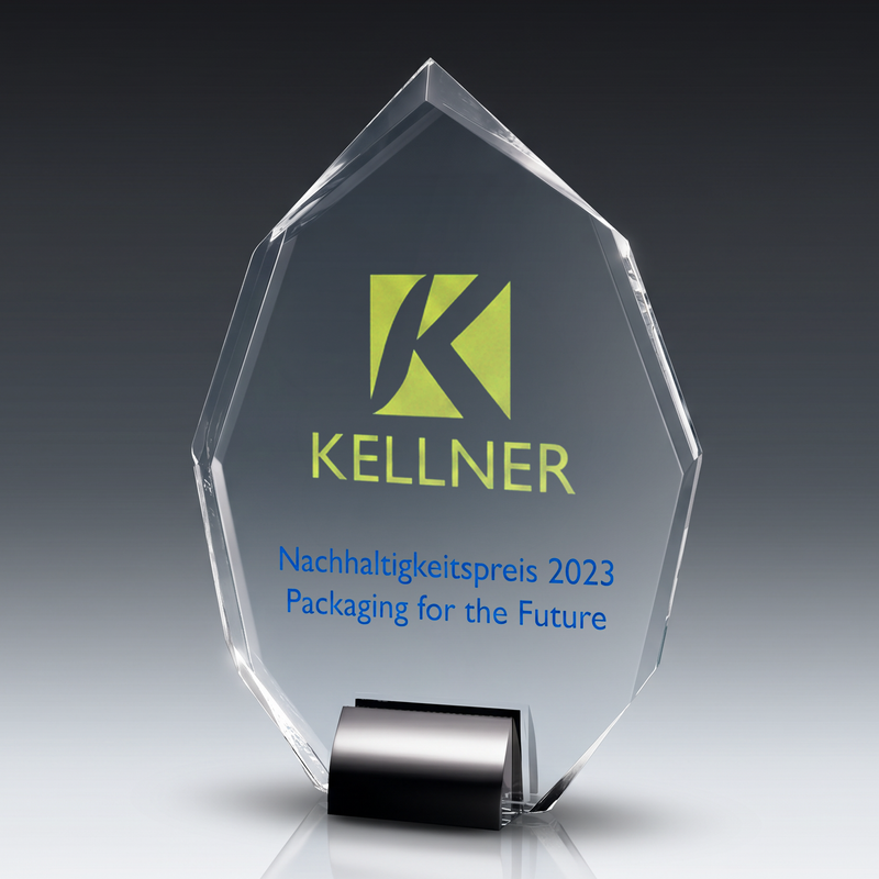 Trophy PEAK aus Kristallglas – personalisierbarer Award, Produktansicht 1