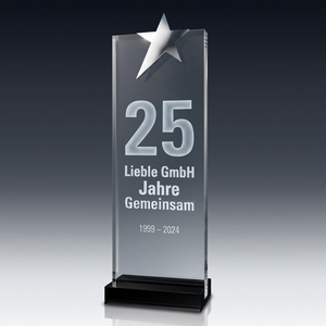 Trophy STAR aus Kristallglas – personalisierbarer Award, Produktansicht 2
