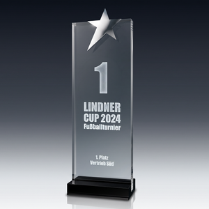 Trophy STAR aus Kristallglas – personalisierbarer Award, Produktansicht 3