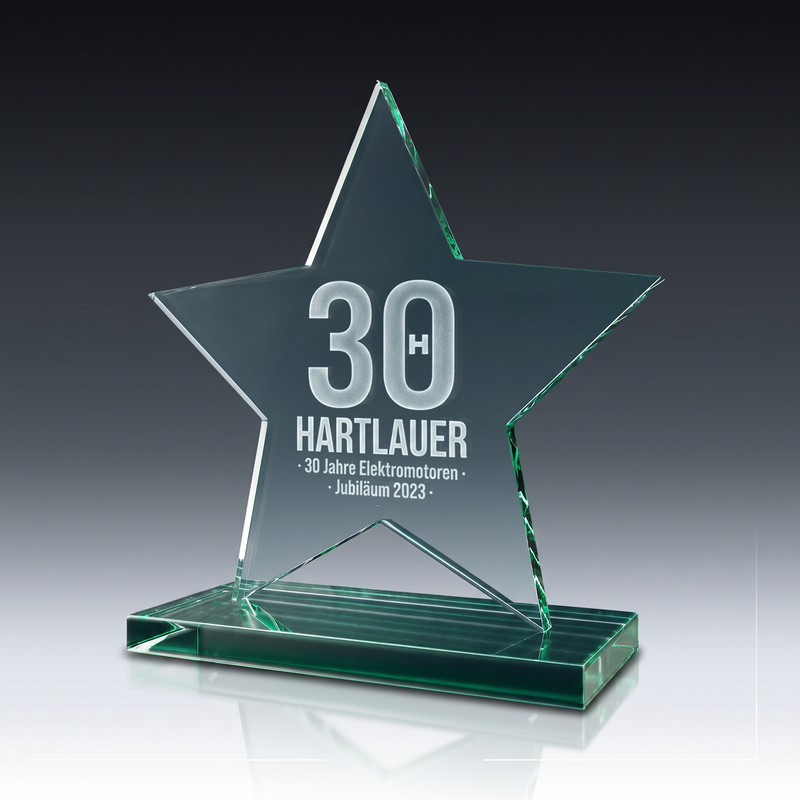 Trophy STARLETT aus Kristallglas – personalisierbarer Award, Produktansicht 1